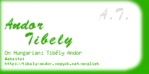 andor tibely business card