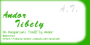 andor tibely business card